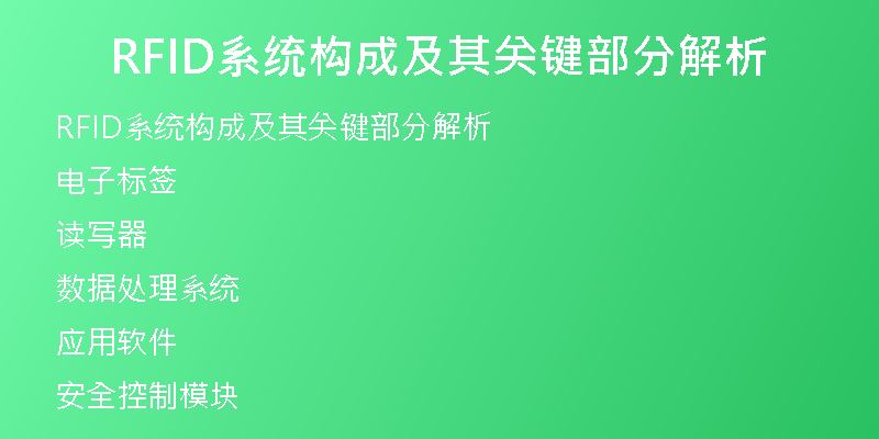 RFID系统构成及其关键部分解析