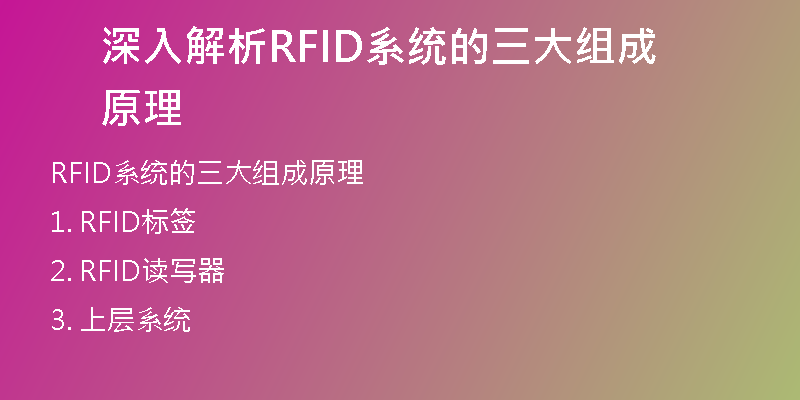 深入解析RFID系统的三大组成原理